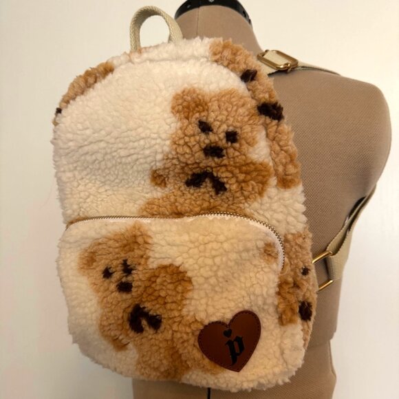 Sherpa Teddy Bear Adjustable Backpack main image 4